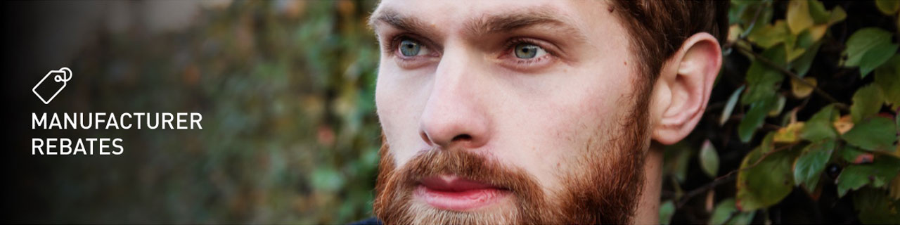 manufacturer rebates and bearded man